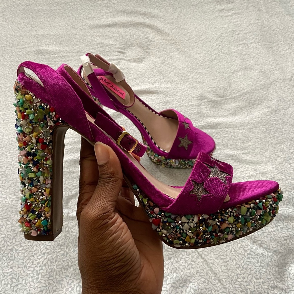 Betsey Johnson Pink Star Heels